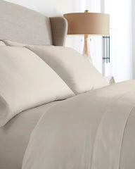 Organic Cotton Sateen Sheets, 300 Thread Count, Gray Color