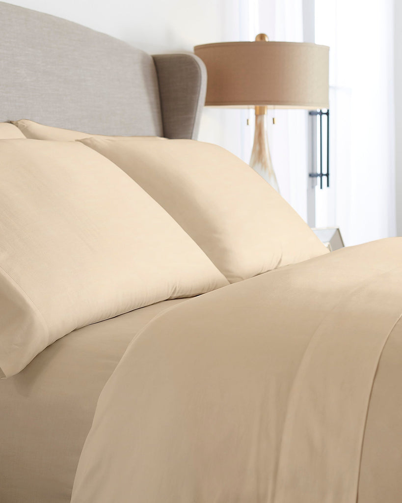 Organic Cotton Sateen Sheets, 300 Thread Count, Gray Color